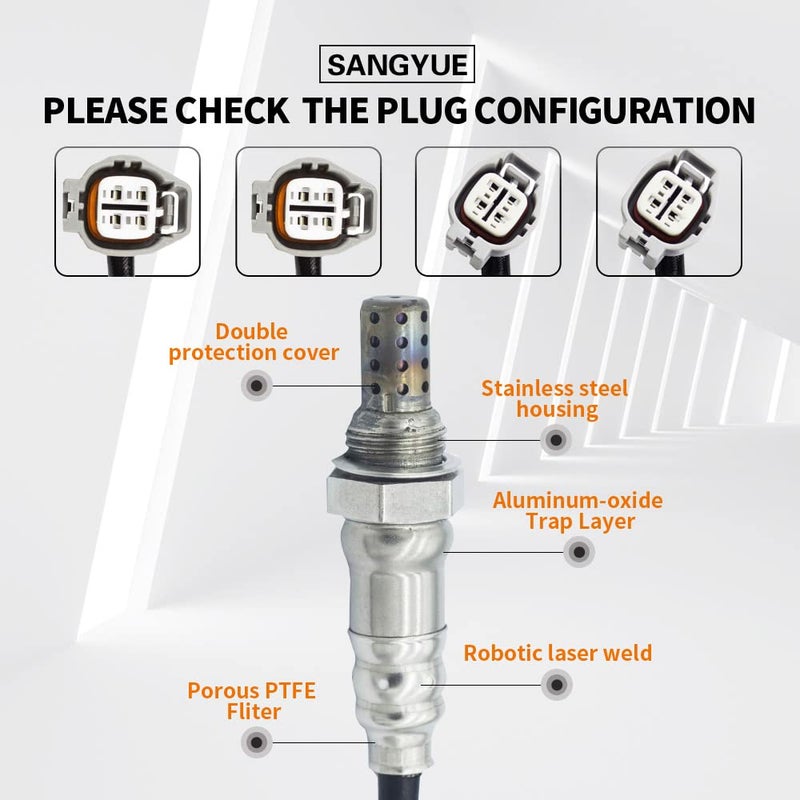 Sangyue 4X Oxygen Sensor for 2003 2004 2005 Jaguar S-Type Vanden Plas 3.0L 4.2L Up +Downstream - Image 3